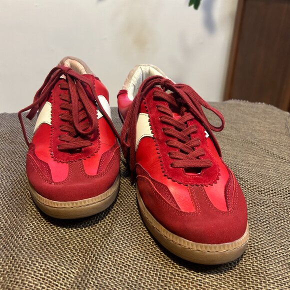 Dolce Vita Notice Sneakers Crimson Suede | Women's 10 | Retro Casual Streetwear - Picture 6 of 9